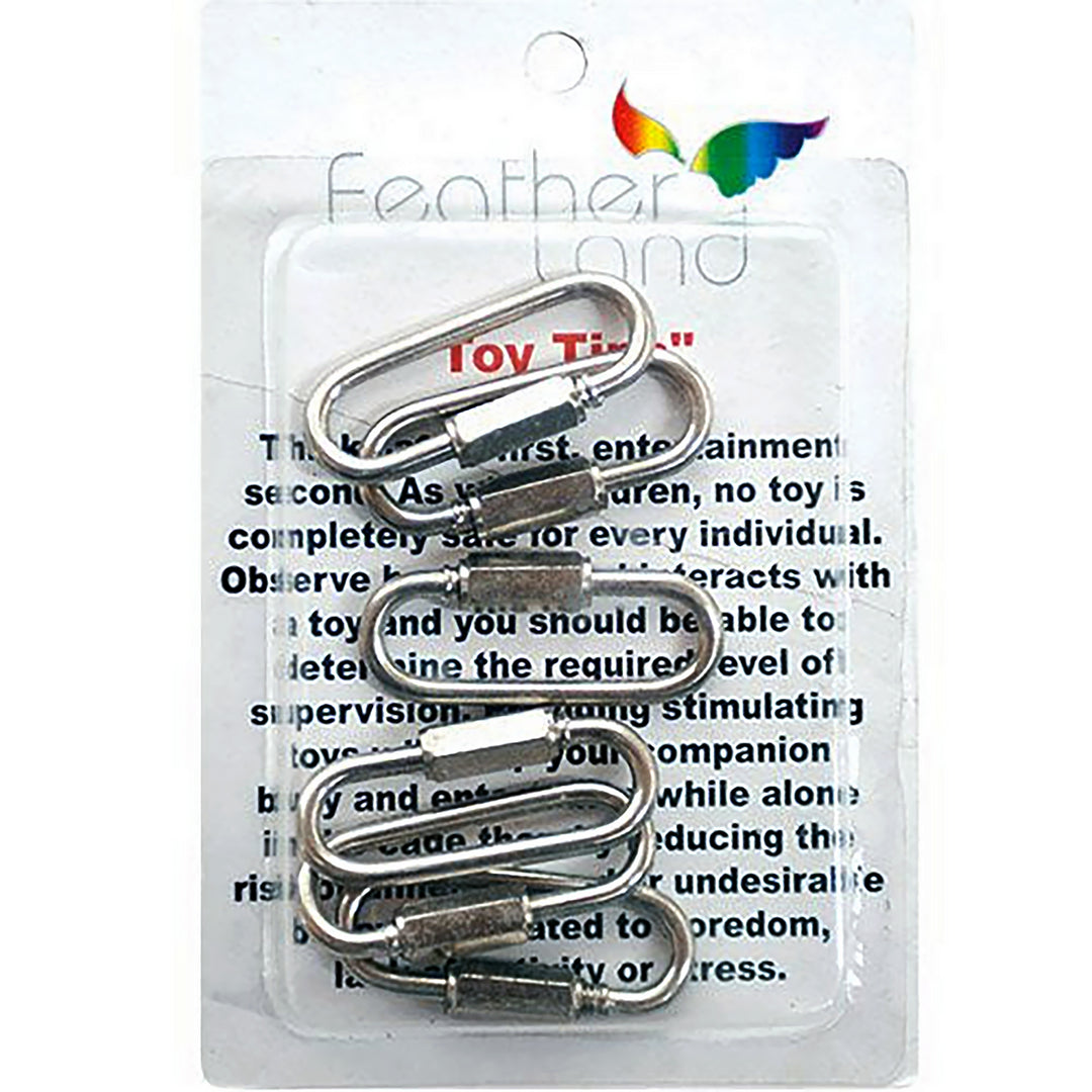 Caitec Featherland 1-3/4" Quick Links 6 Pack - Replacement Bird Toy Hanging Metal Clips #00586