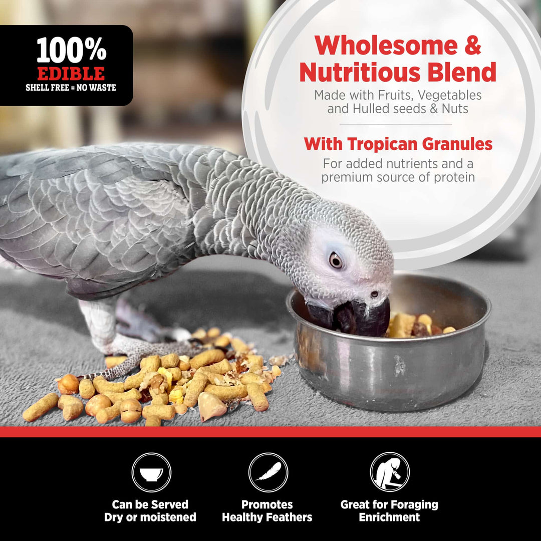 Hagen HARI Tropimix Premium Enrichment Food for Large Parrots - 4lb
