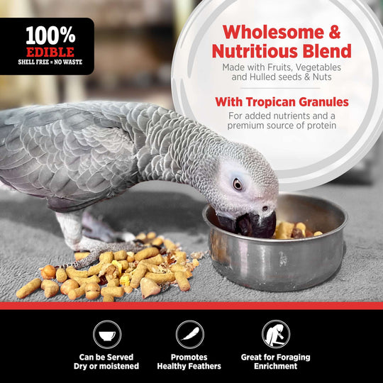 Hagen HARI Tropimix Premium Enrichment Food for Large Parrots - 4lb