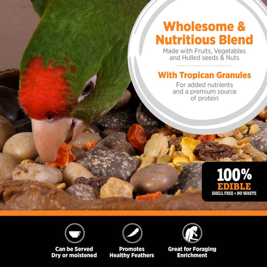 Hagen HARI Tropimix Premium Enrichment Food for Small Parrots - 4lb