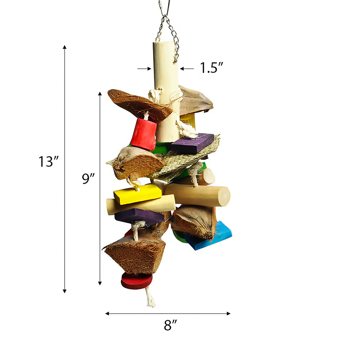 A&E Cage Company Java Brand Happy Beaks Chunky Monster Medium - Chew Bird Toy