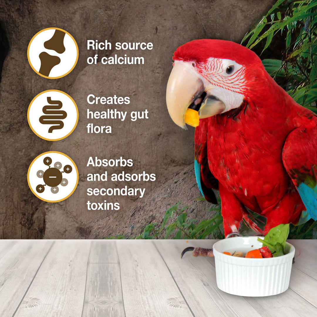 HARI Clay-Cal Calcium-Enriched Bentonite Clay Supplement for Birds - 1.27lb