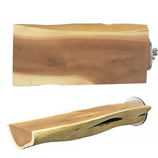 Exotic Nutrition Flat Wood Perch - Natural Wood Parrot Perch #EN5037