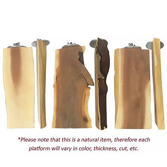Exotic Nutrition Flat Wood Perch - Natural Wood Parrot Perch #EN5037