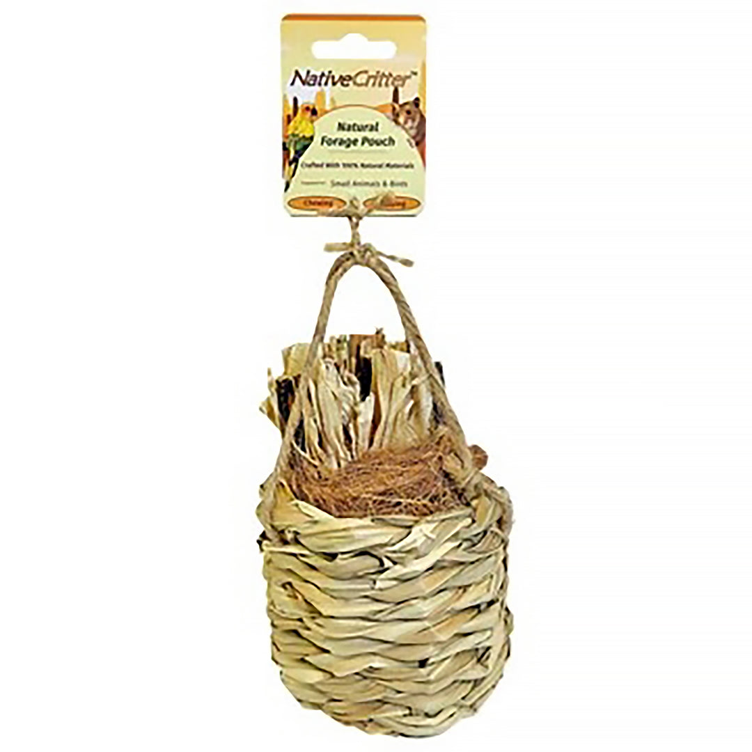 Exotic Nutrition NativeCritter Natural Forage Pouch - Chew & Foraging Parrot Toy