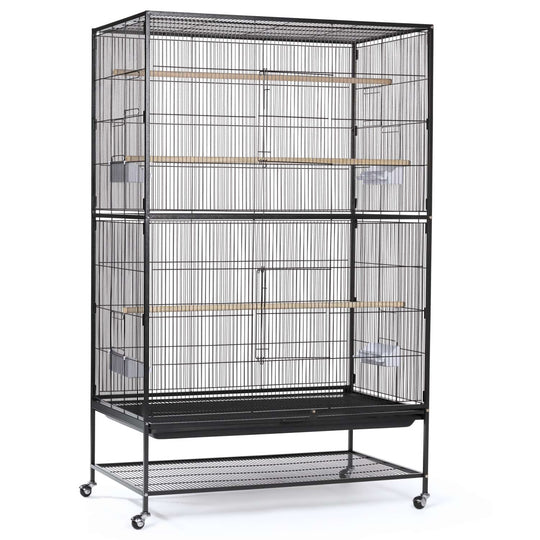 Prevue Pet Products Large Flight Bird Cage Black - 37” x 23” - Small Parrot Enclosure #F050
