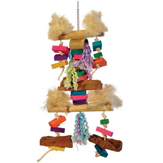 Prevue Pet Products Bodacious Bites Fluff N Stuff Bird Toy - Extra-Large Chew Parrot Toy #62472