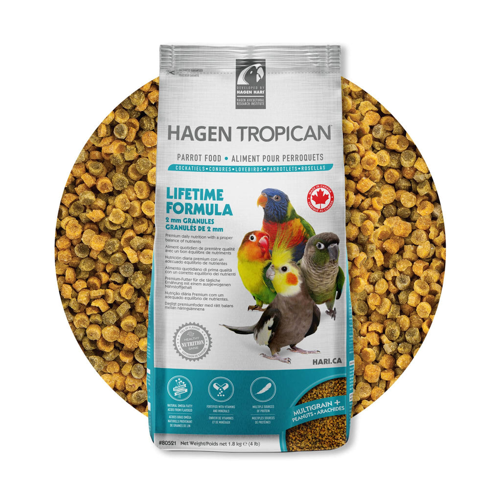 Hagen HARI Tropican Lifetime Formula for Parrots 2mm Granules