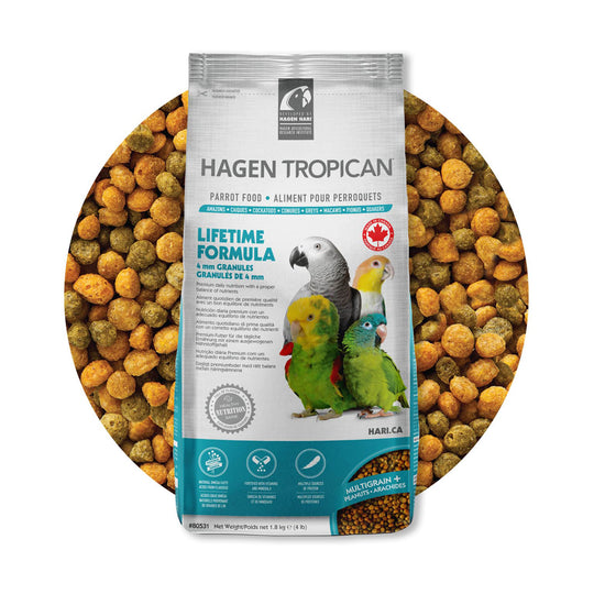 Hagen HARI Tropican Lifetime Formula for Parrots 4mm Granules - 4lb