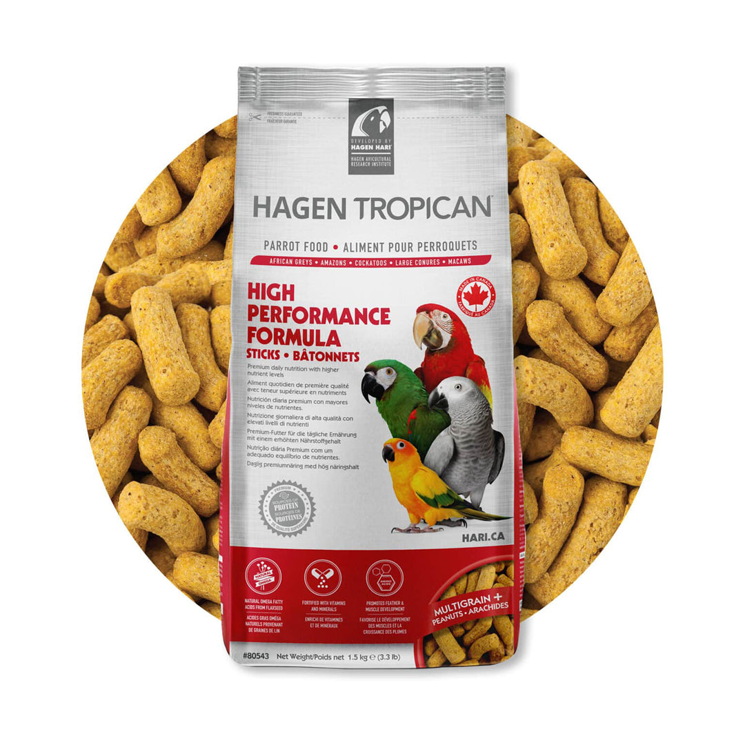 Hagen HARI Tropican High Performance Formula for Parrots Sticks - 3.3lb