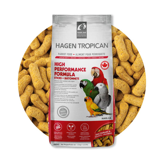 Hagen HARI Tropican High Performance Formula for Parrots Sticks - 3.3lb