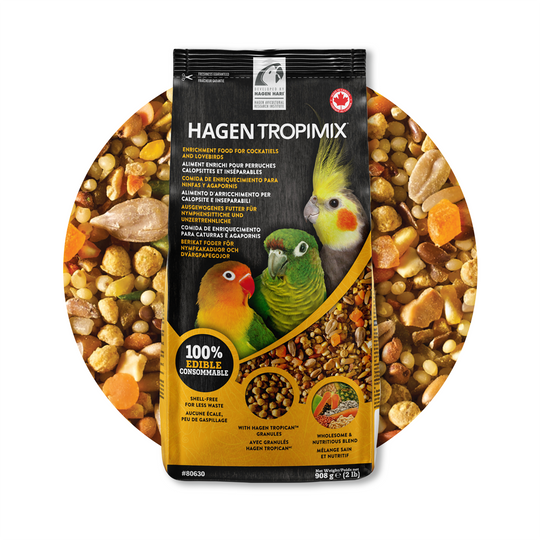 Hagen HARI Tropimix Premium Enrichment Food for Cockatiels & Lovebirds - 2lb