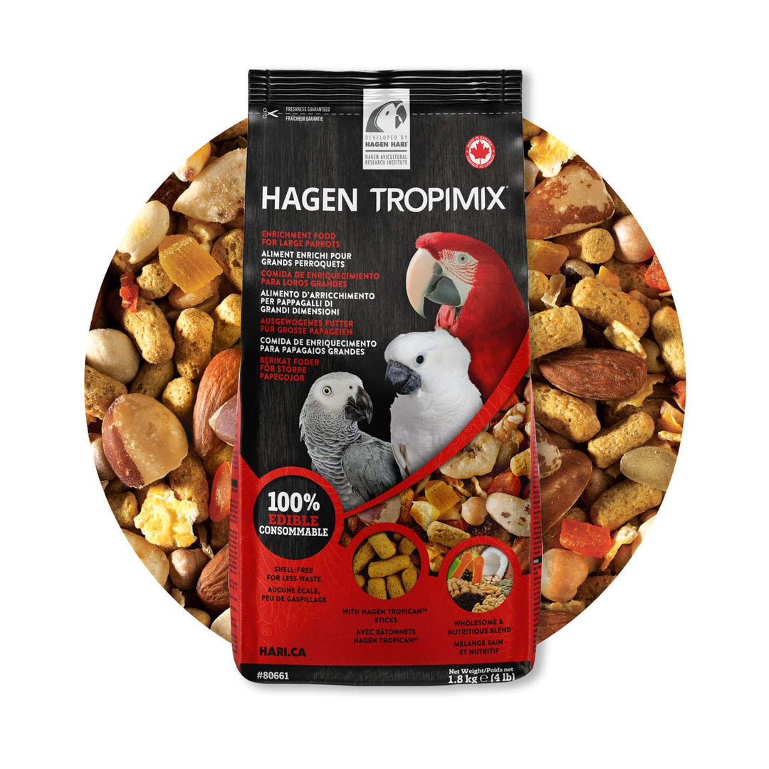 Hagen HARI Tropimix Premium Enrichment Food for Large Parrots - 4lb