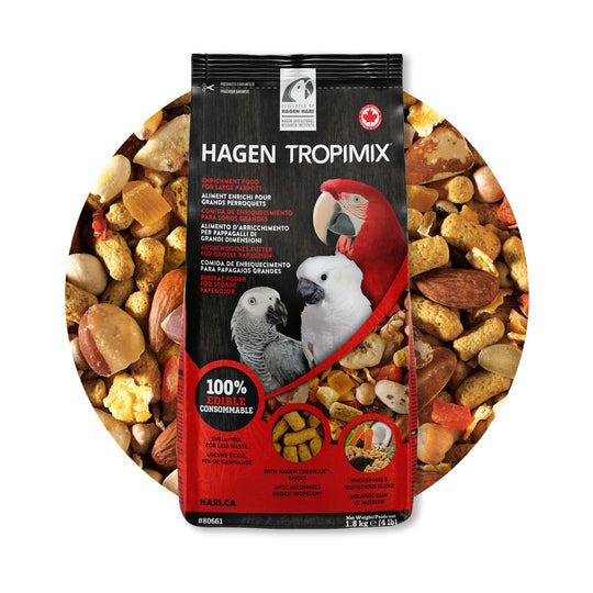 Hagen HARI Tropimix Premium Enrichment Food for Large Parrots - 4lb
