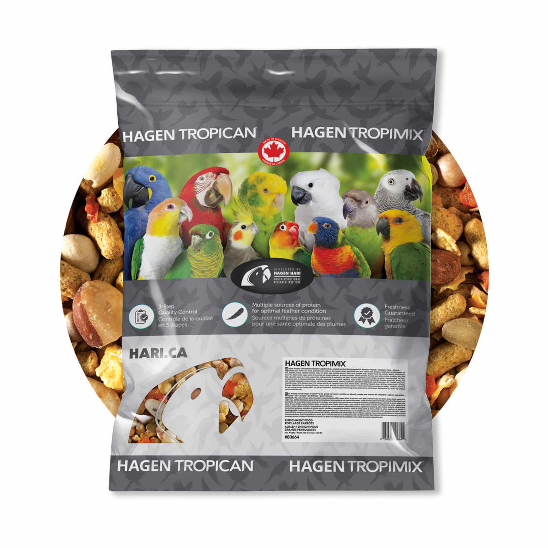 Hagen HARI Tropimix Premium Enrichment Food for Large Parrots - 4lb