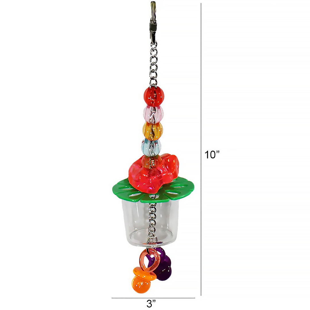 Exotic Nutrition Forage Cup With Beads - Chew & Foraging Puzzle Toy #AYCA975