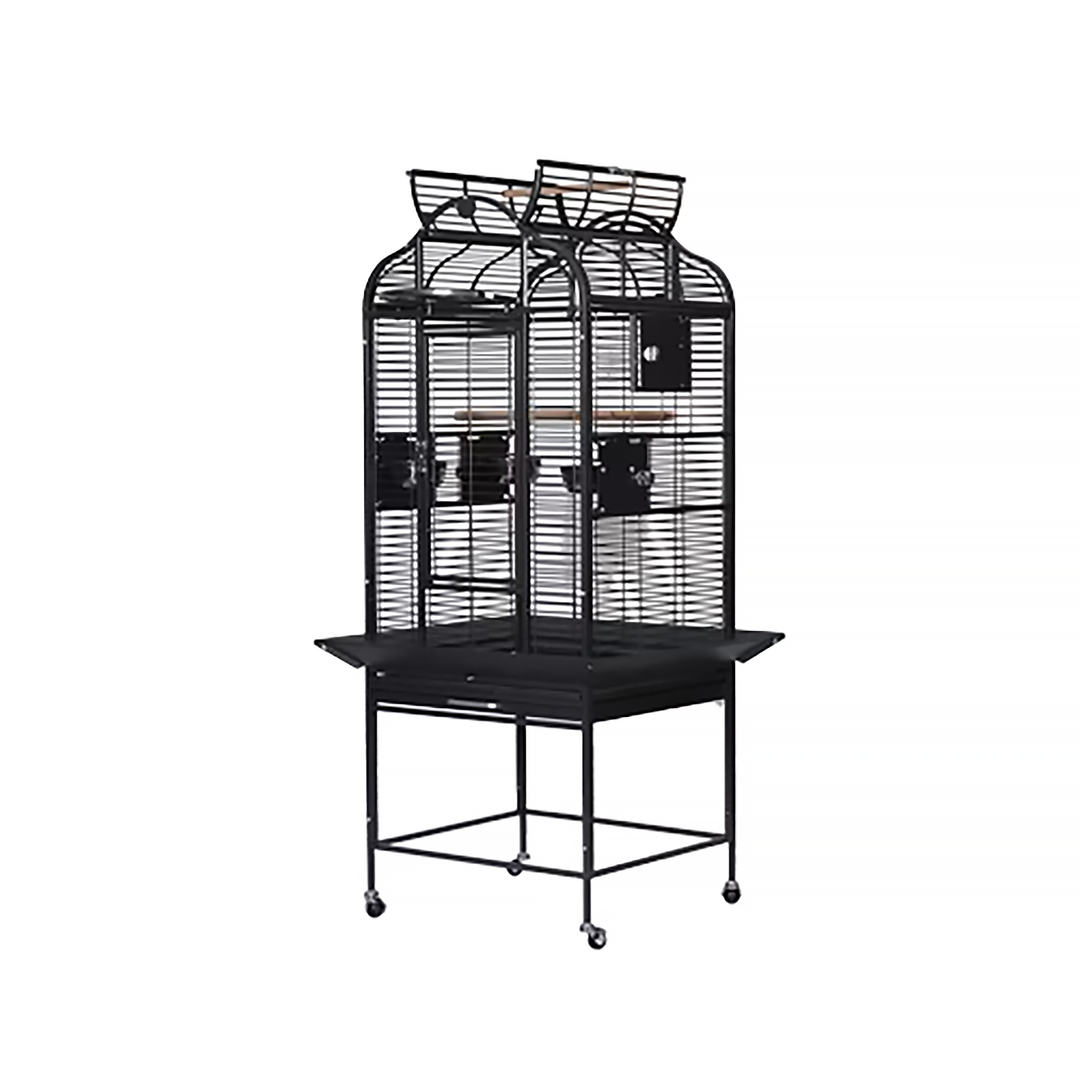 A&E Cage Company Majestic Series Parrot Cage Small Black - 24” x 22” - Bird Enclosure #GB72422