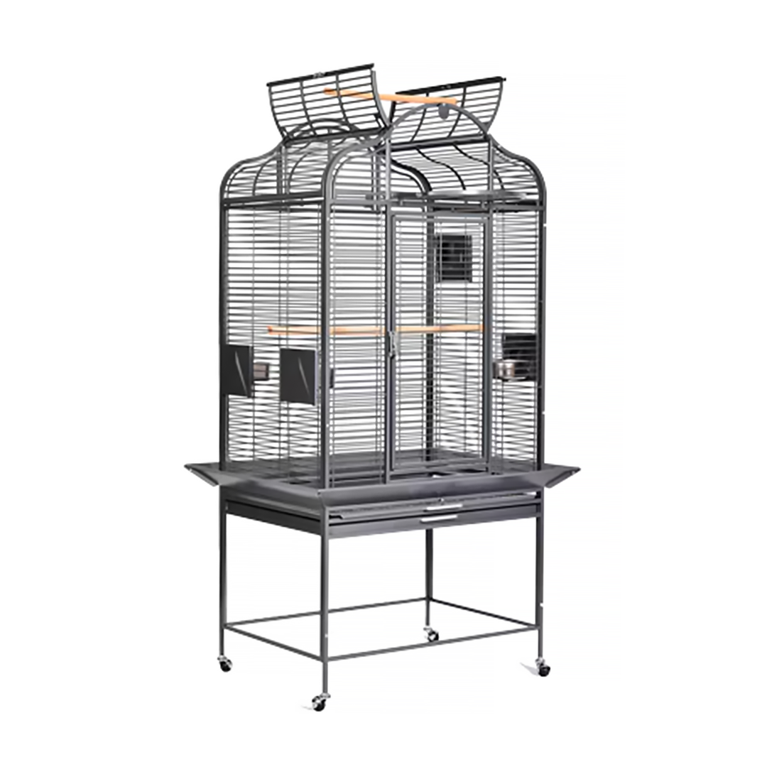 A&E Cage Company Majestic Series Parrot Cage Small Platinum - 32” x 23” - Bird Enclosure #GB73223