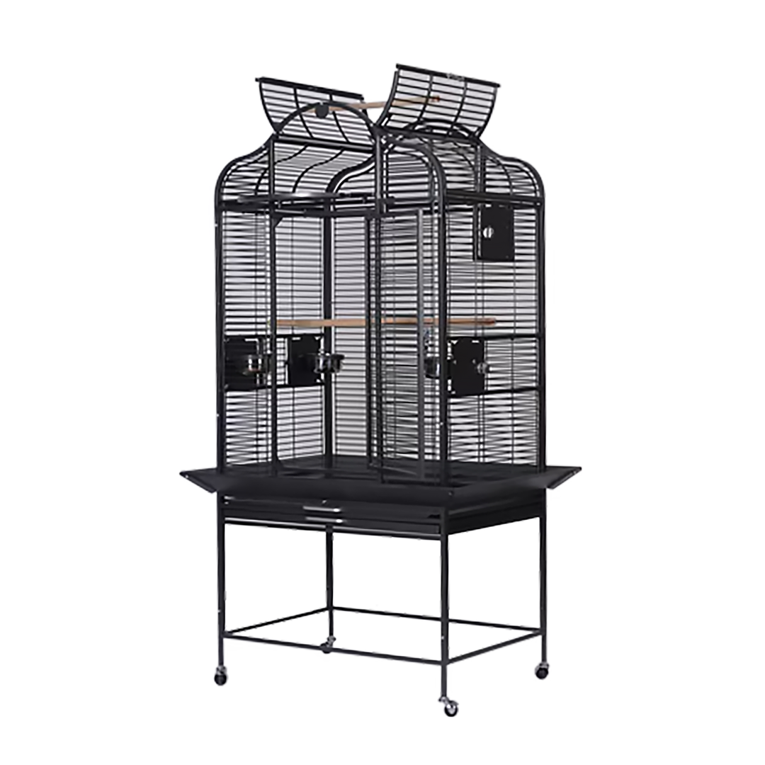 A&E Cage Company Majestic Series Parrot Cage Small Black - 32” x 23” - Bird Enclosure #GB73223