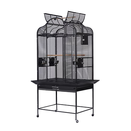 A&E Cage Company Majestic Series Parrot Cage Small Black - 32” x 23” - Bird Enclosure #GB73223