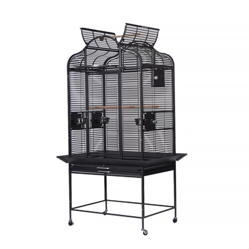 A&E Cage Company Majestic Series Parrot Cage Small Black - 32” x 23” - Bird Enclosure #GB73223