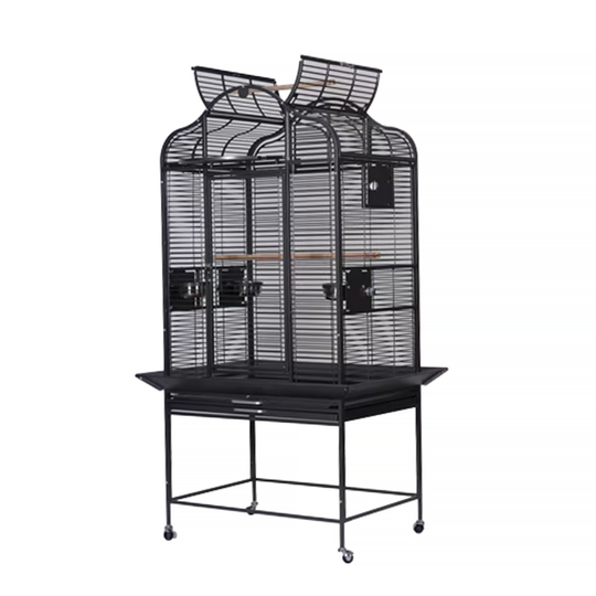 A&E Cage Company Majestic Series Parrot Cage Small Black - 32” x 23” - Bird Enclosure #GB73223