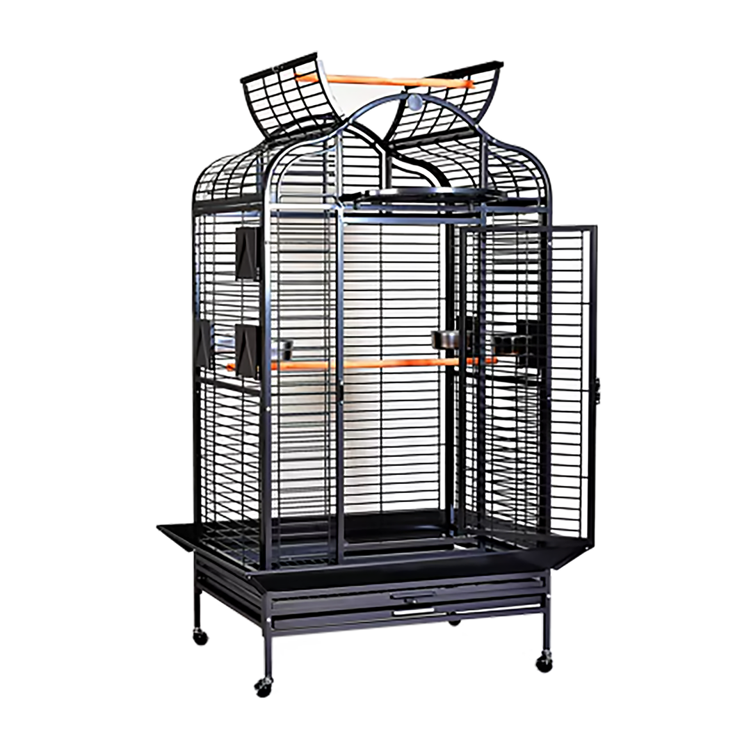 A&E Cage Company Majestic Series Parrot Cage Small Black - 36” x 28” - Bird Enclosure #GB73628