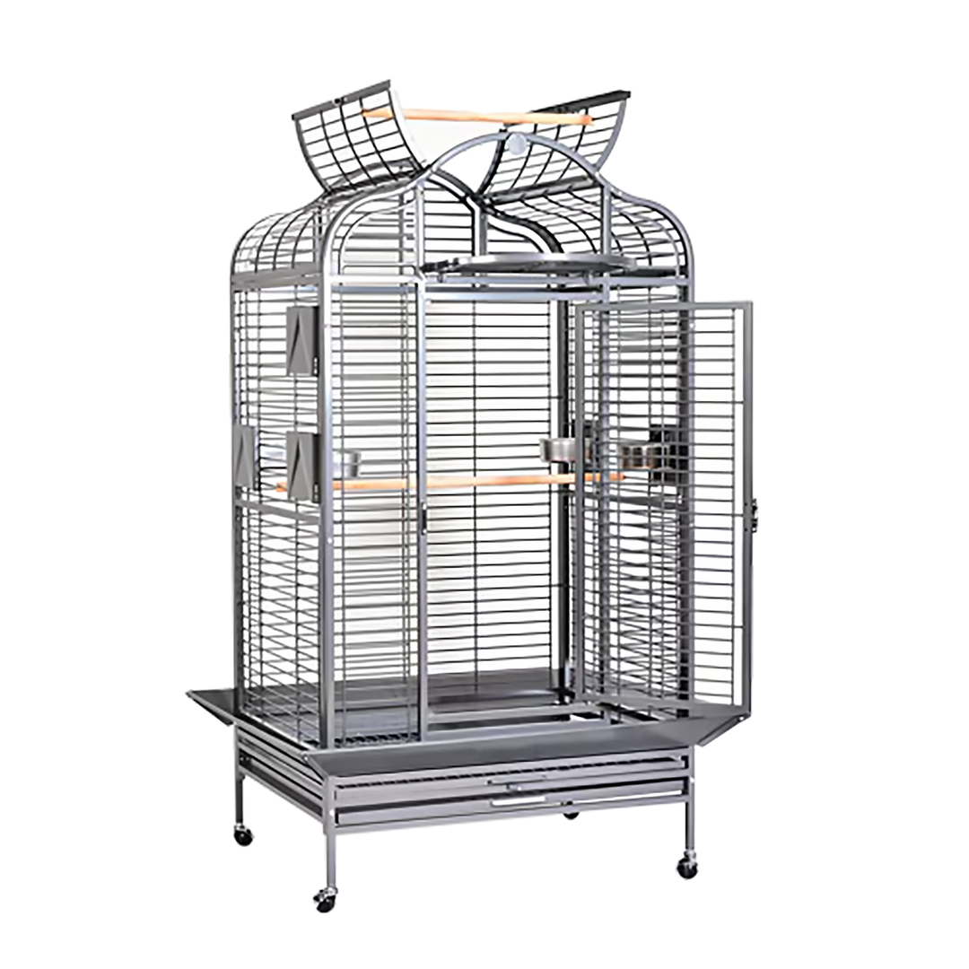 A&E Cage Company Majestic Series Parrot Cage Small Platinum - 36” x 28” - Bird Enclosure #GB73628