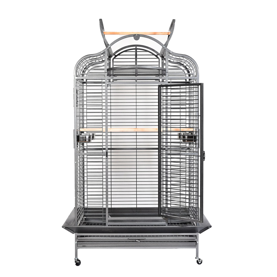 A&E Cage Company Majestic Series Parrot Cage Platinum - 40” x 30” - Bird Enclosure #GB74030