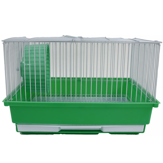 A&E Cage Company Nibbles Travel Carrier Cage Green or Blue - 14” x 11” - Small Bird Cage Carrier #HAM006SP