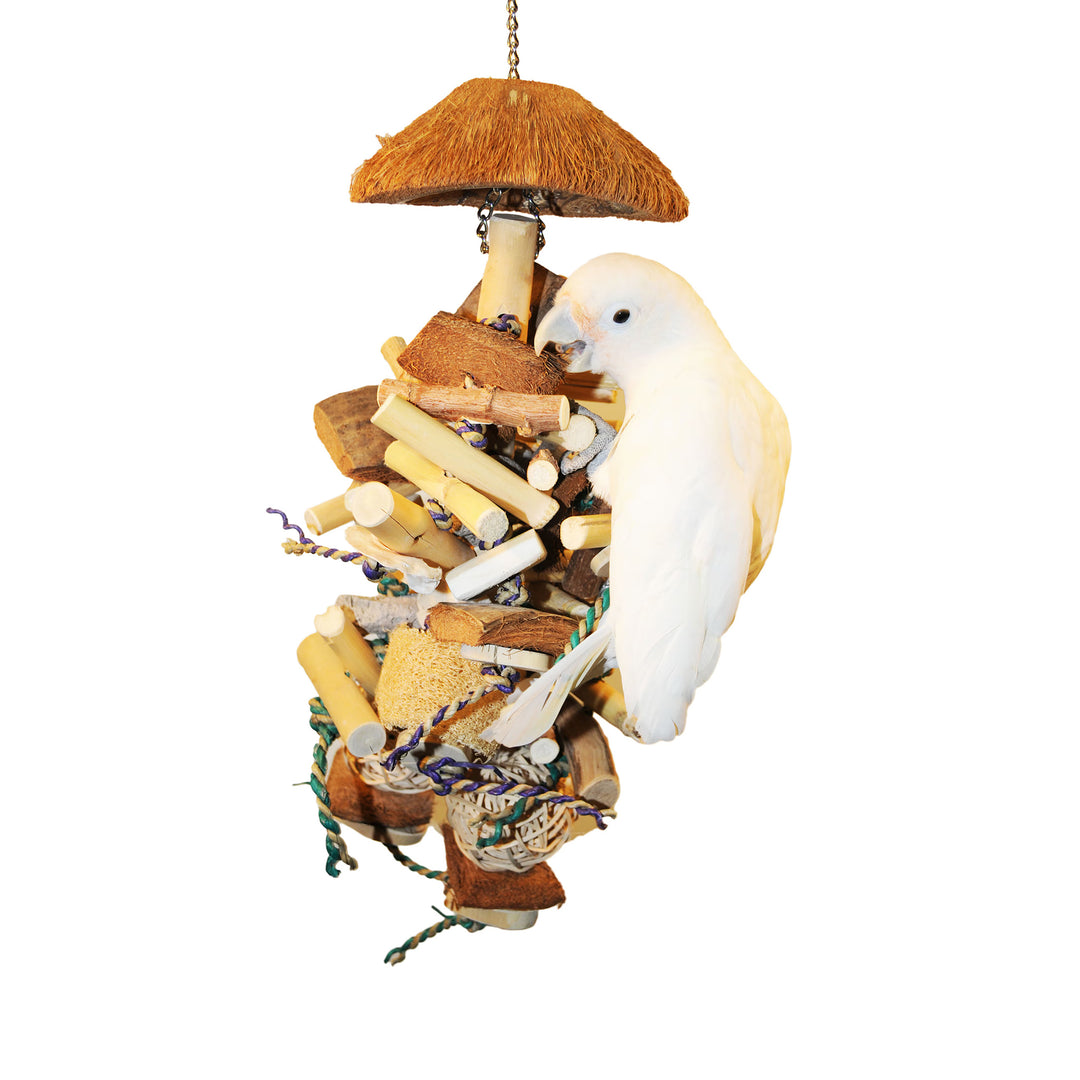 A&E Cage Company Happy Beaks Java Bush - Large - Chew Bird Toy #HB46554