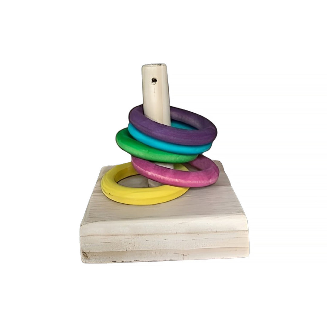 A&E Cage Company Happy Beaks Beak Toss Bonanza - Interactive Stacking Bird Toy #HB00349