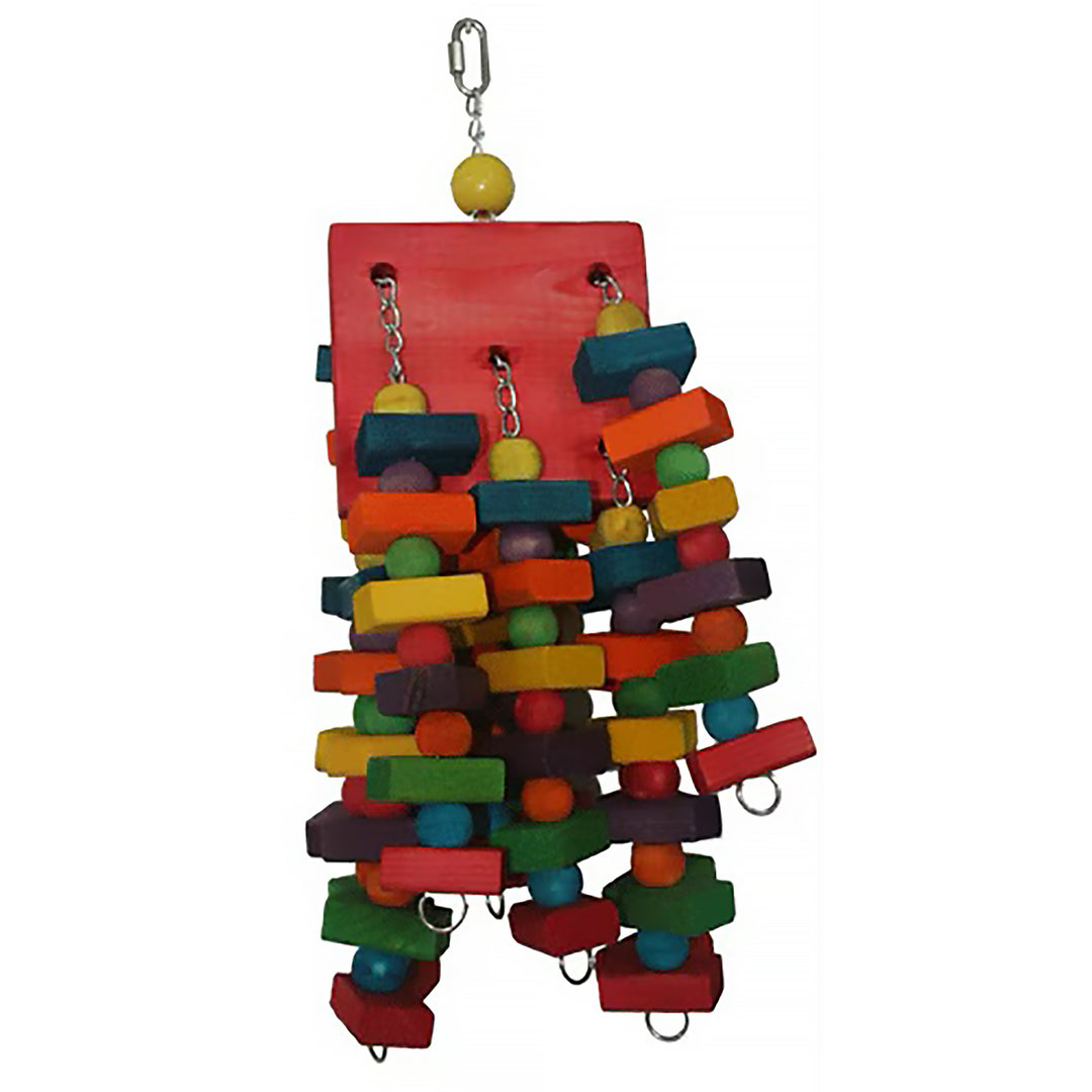 A&E Cage Company Happy Beaks Up Against the Wall - Large - Chew Bird Toy #HB01399