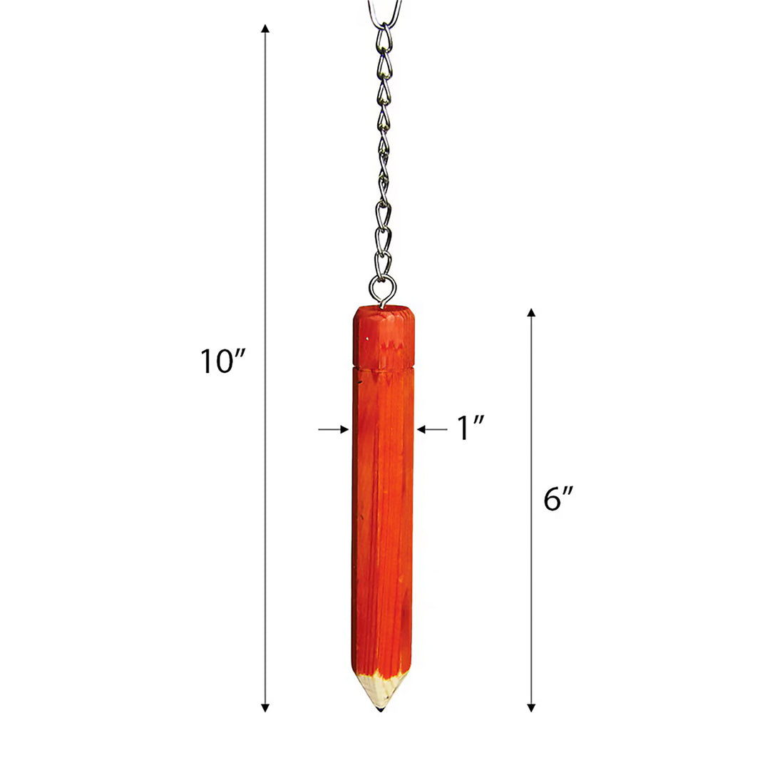 A&E Cage Company Happy Beaks Small Parrot Pencil - Chew & Foot Bird Toy #HB01406