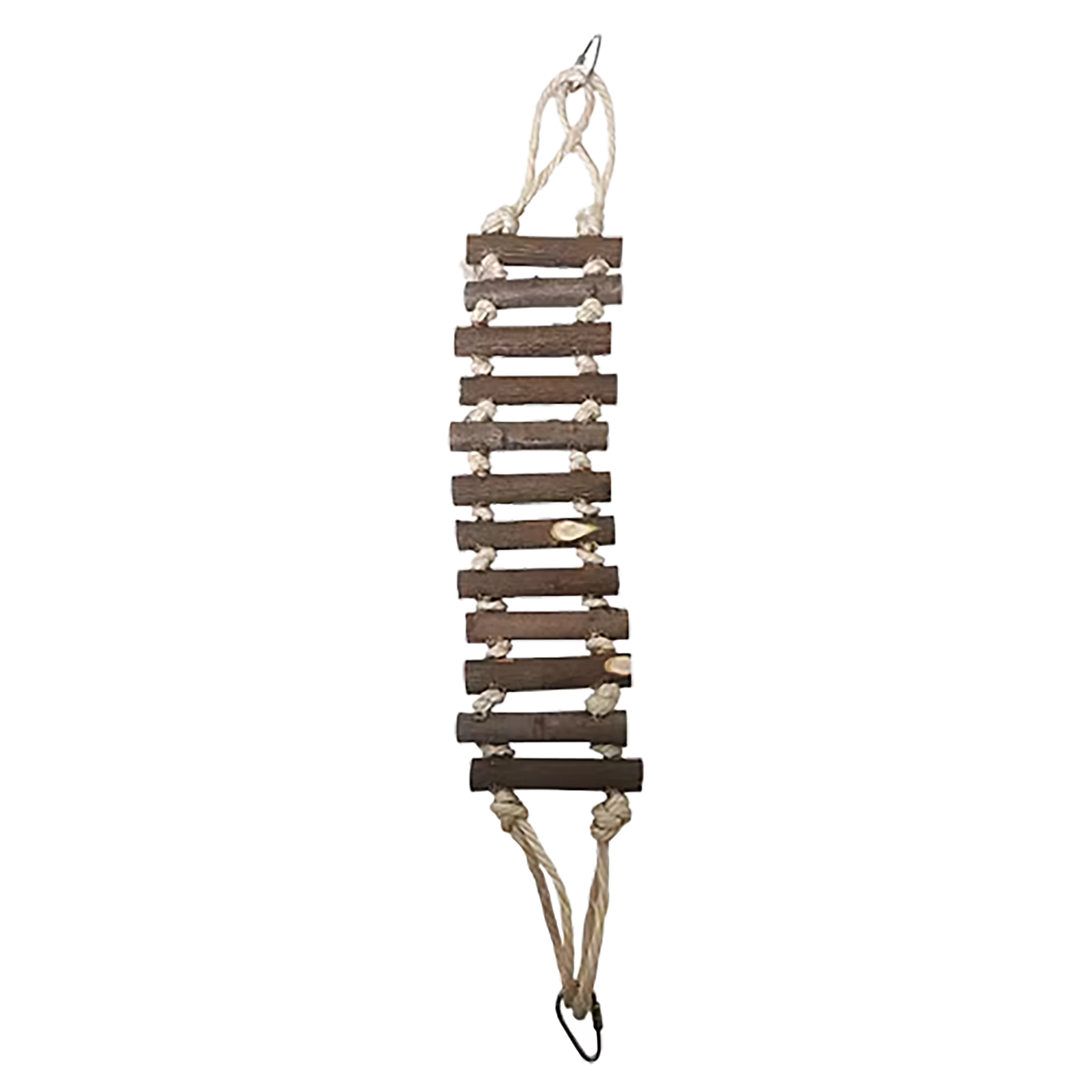A&E Cage Company Natural Wood Rope Ladder Small - Wooden
