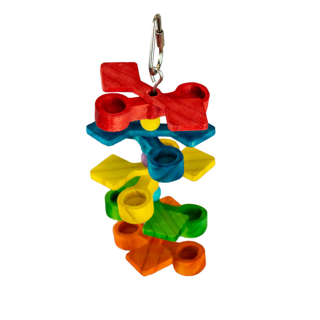 A&E Cage Company Happy Beaks Twisty Tweet & Treat Bird Toy - Interactive Foraging Parrot Toy #HB01570