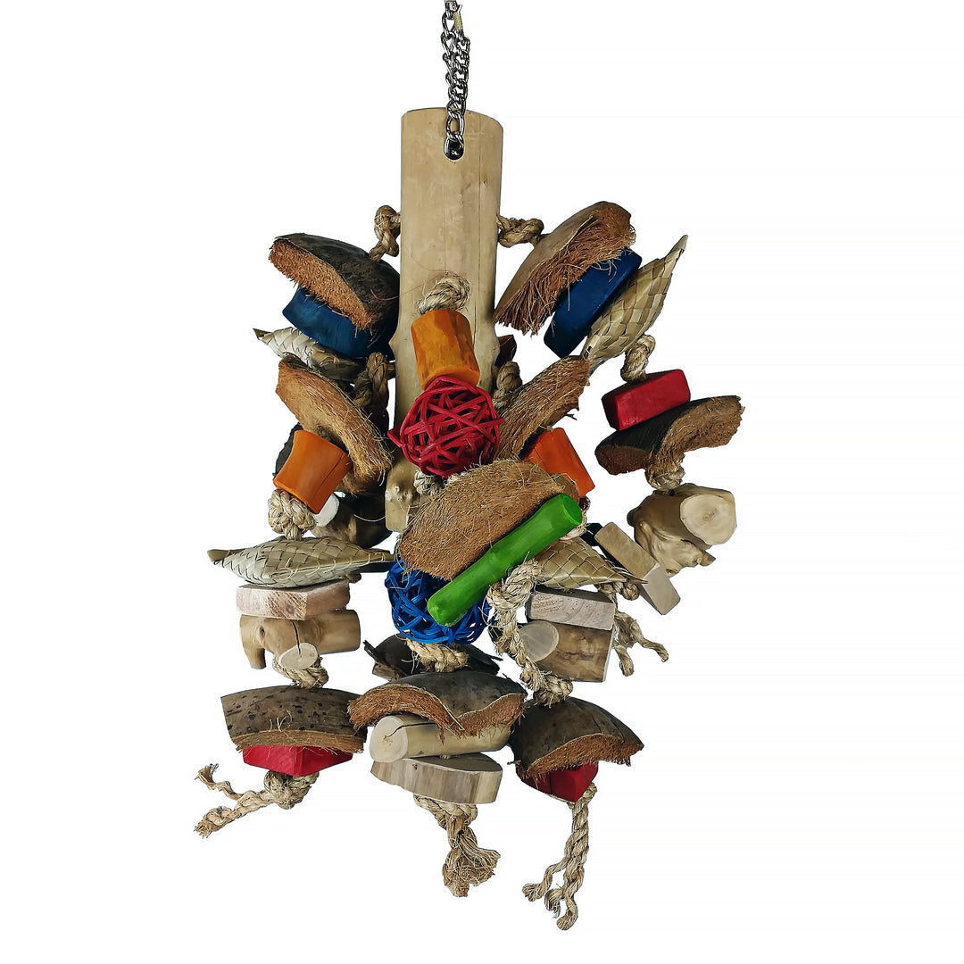 A&E Cage Company Happy Beaks Chunky Monster Large - Chew Bird Toy #HB46523