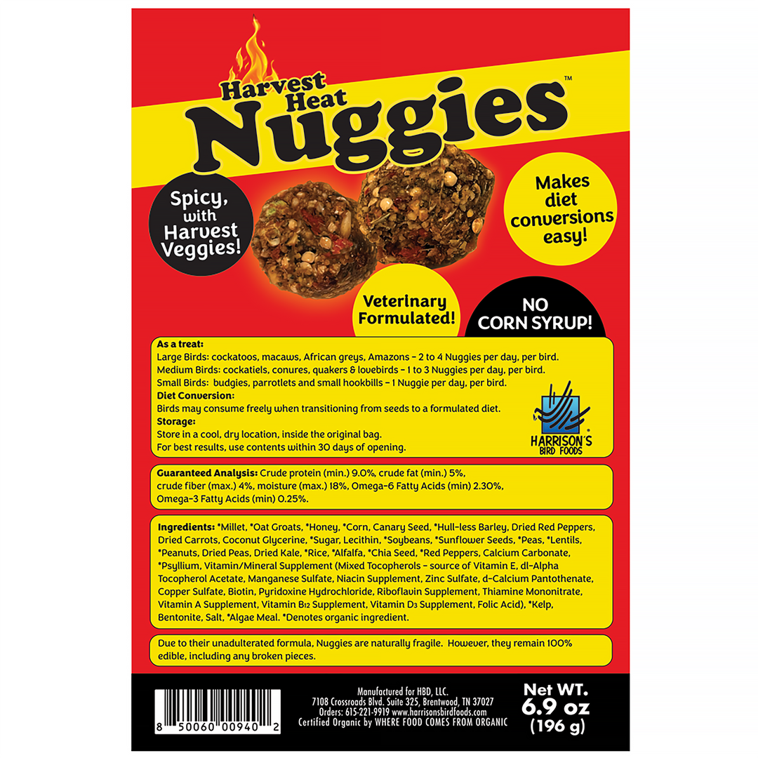 Harrison's Bird Foods Harvest Heat Nuggies - 6.9oz