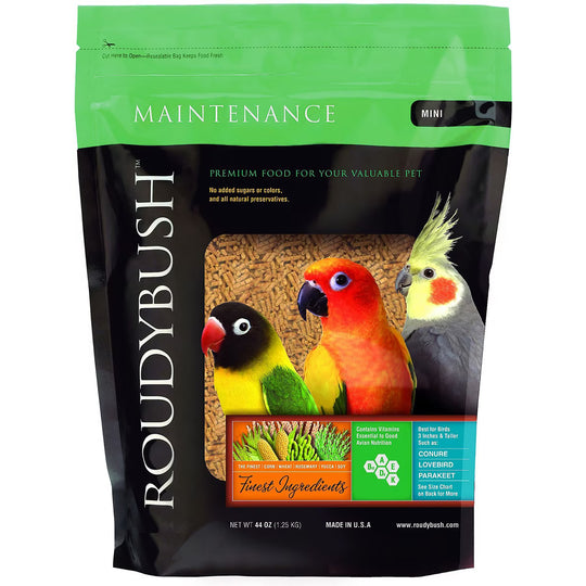 Higgins Roudybush Daily Maintenance Bird Food Mini - Parrot Pellet Diet 2.75 lbs