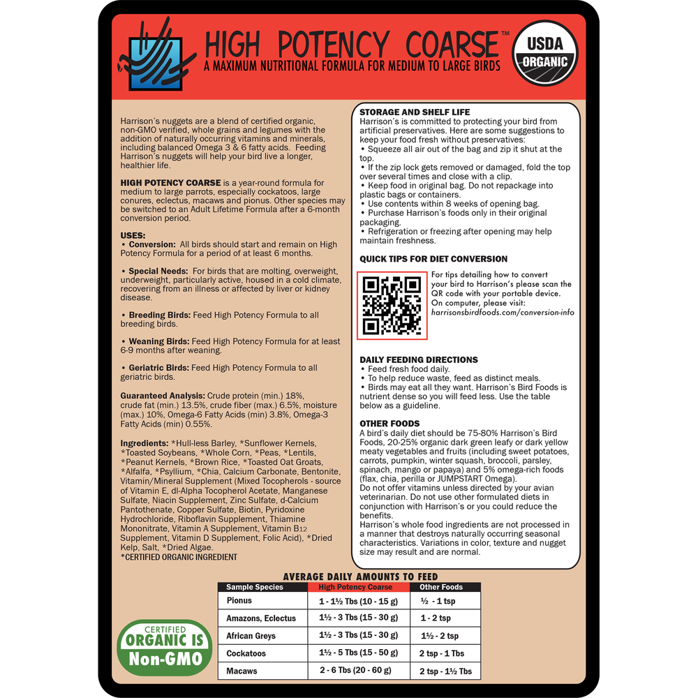 Harrison's High Potency Coarse - 1lb