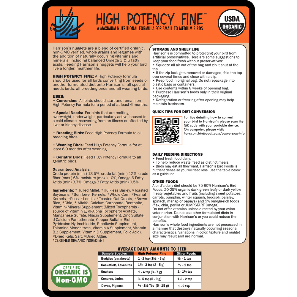 Harrison's High Potency Fine - 1lb