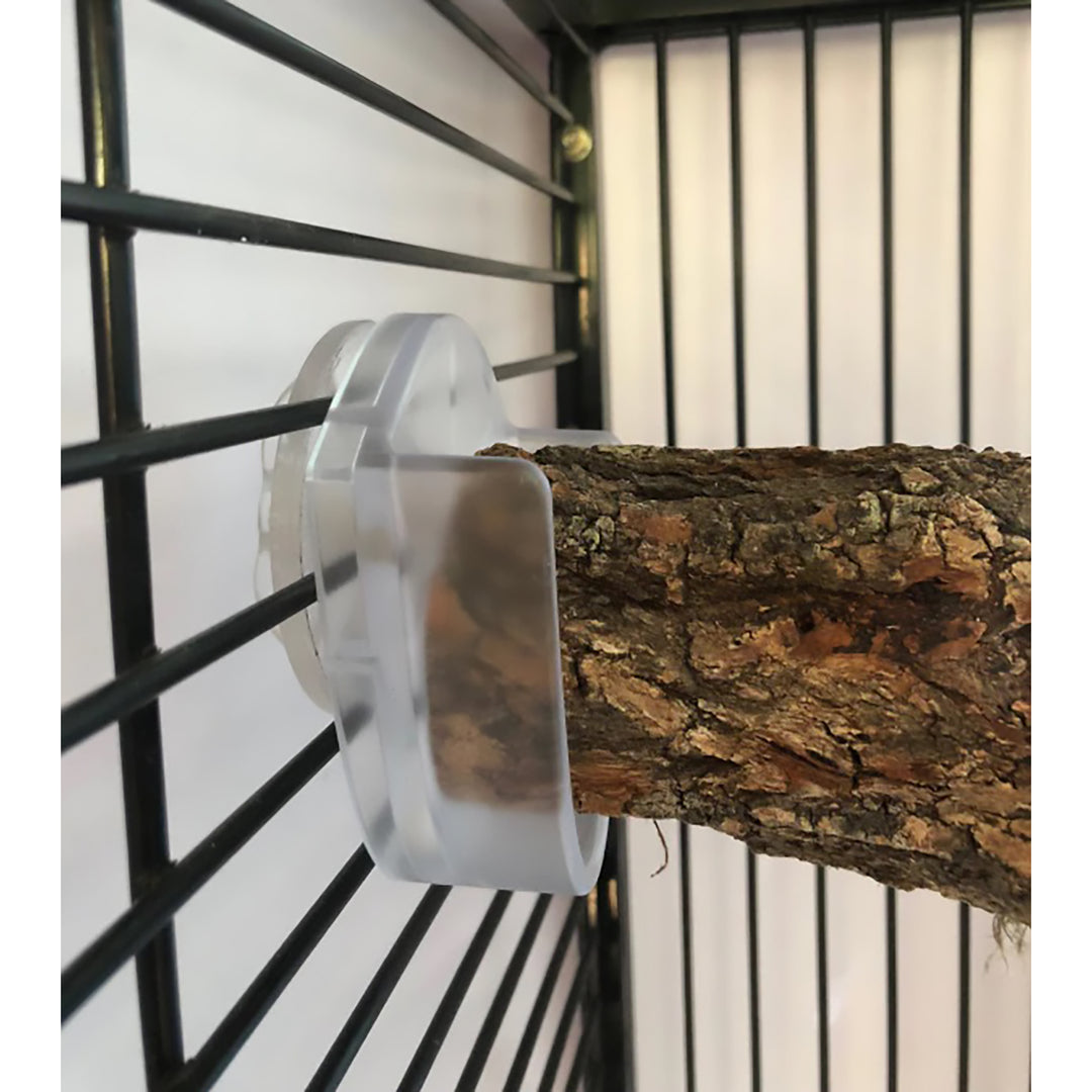 Foraging Parrot Easy Perch Holder Large - Perch-Holding Brackets for Bird Cages