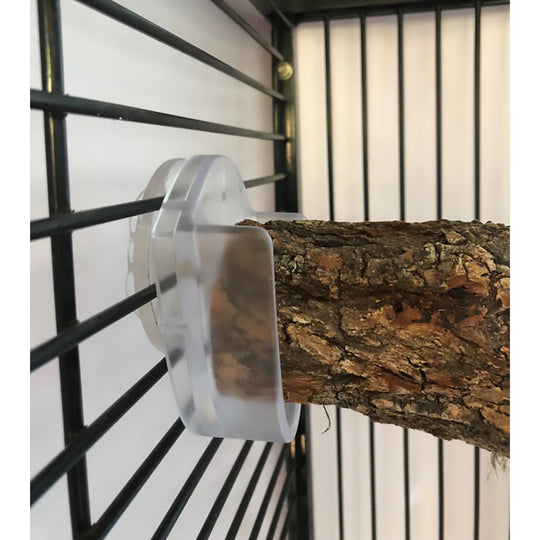 Foraging Parrot Easy Perch Holder Large - Perch-Holding Brackets for Bird Cages