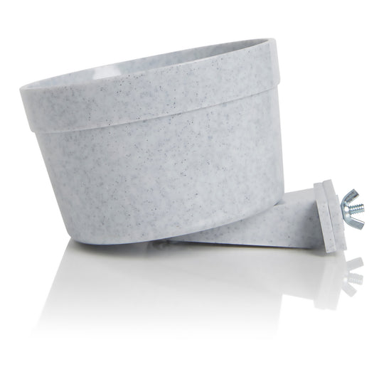 Lixit Quick Lock Cage Bowl Granite 40oz - BPA-Free Plastic Bird Cage Food Dish