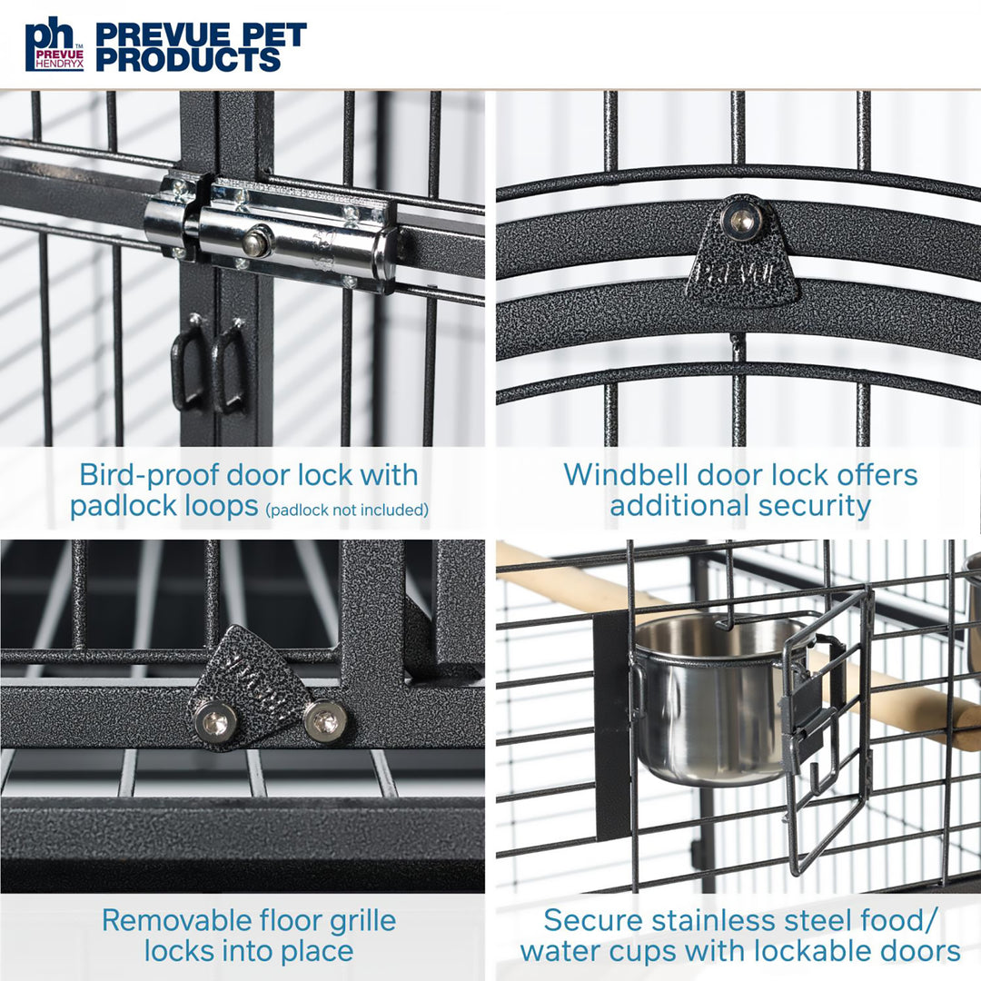 Prevue Pet Products Empire Large Bird Cage - 46” x 36” - Large Parrot Enclosure #3157