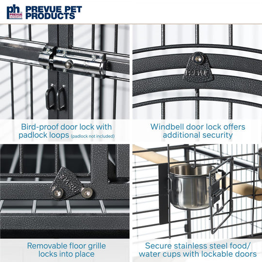 Prevue Pet Products Empire Large Bird Cage - 46” x 36” - Large Parrot Enclosure #3157