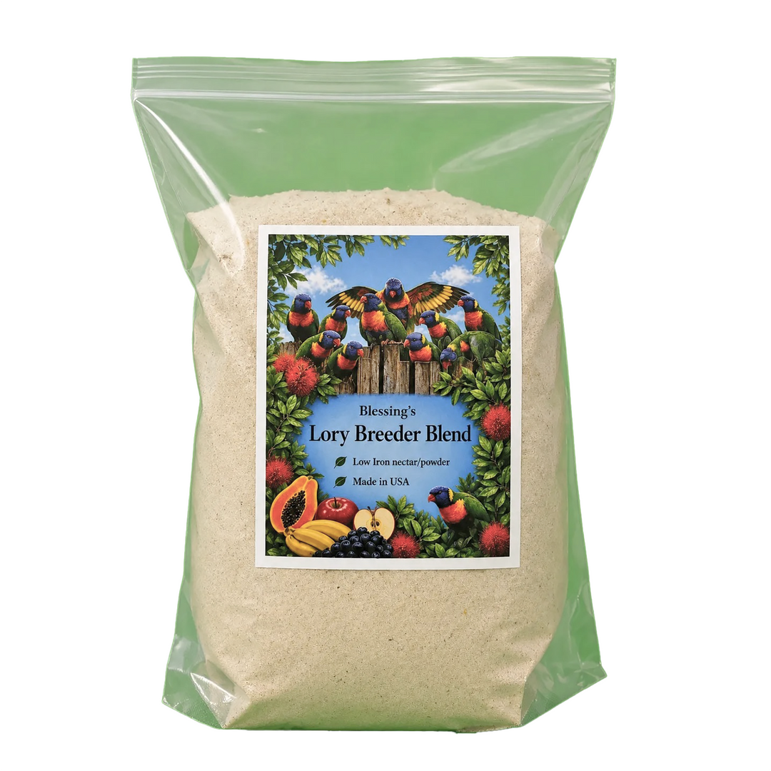 Lory Food Products Blessing’s Lory Breeder Blend - Low-Iron Lory & Lorikeet Food - 10lbs