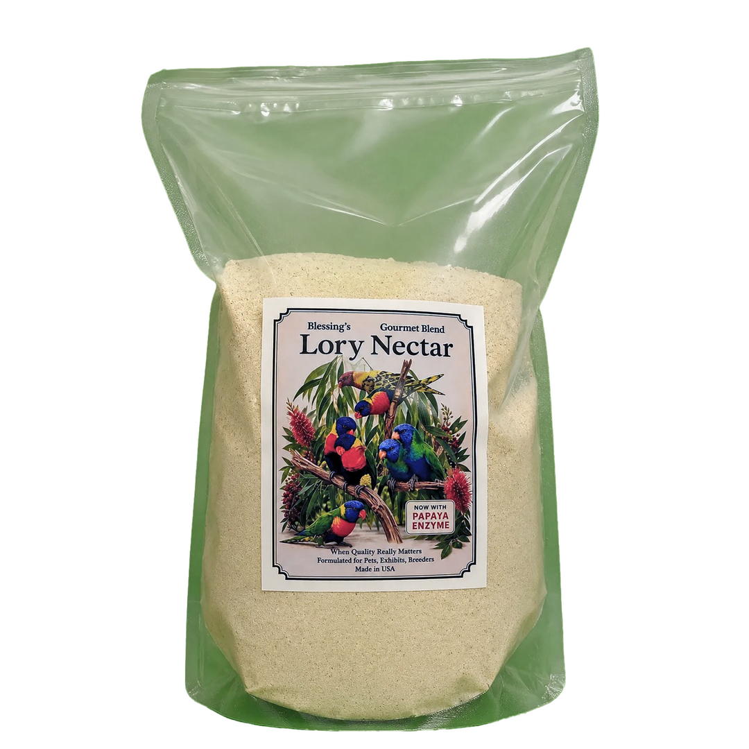 Lory Food Products Blessing’s Lory Nectar Gourmet Blend - Low-Iron Lory & Lorikeet Food - 10lbs