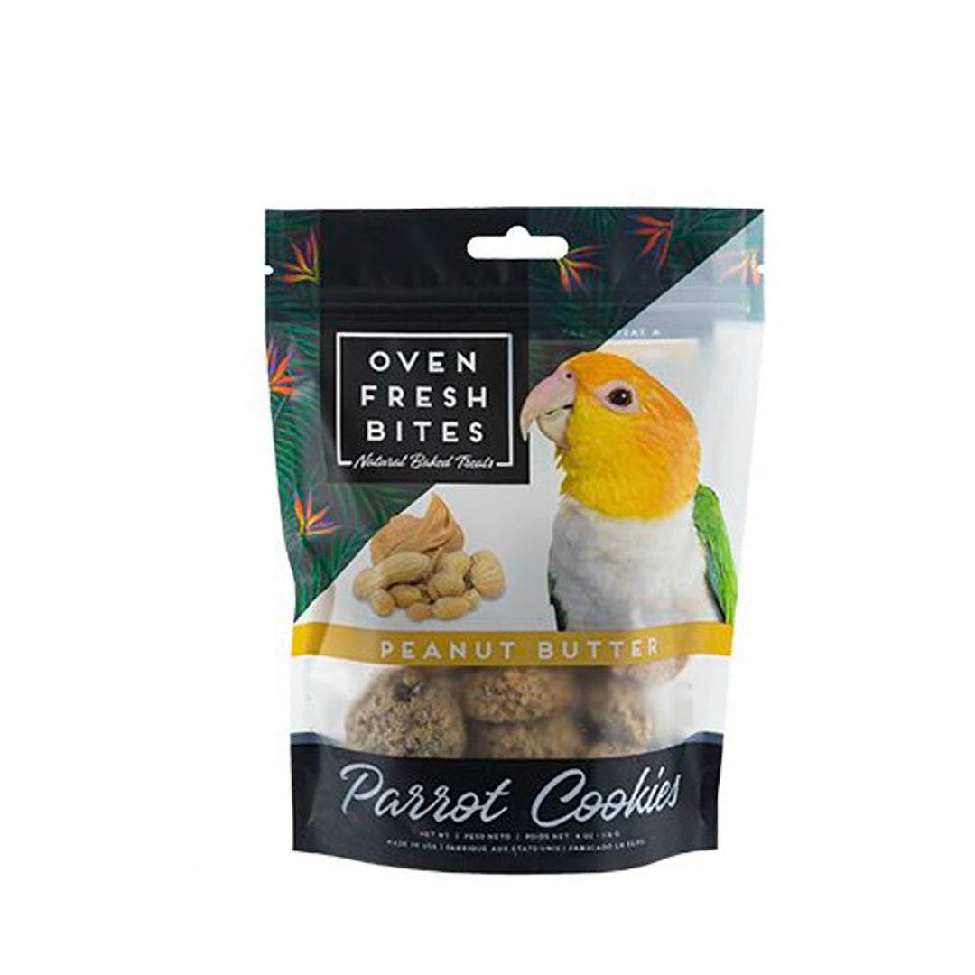 Caitec Oven Fresh Bites Parrot Cookies Peanut Butter Flavor - 4oz