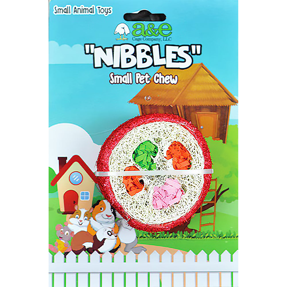 A&E Cage Company Nibbles Loofah Deluxe Sushi Roll - Chew Bird Toy #NB103